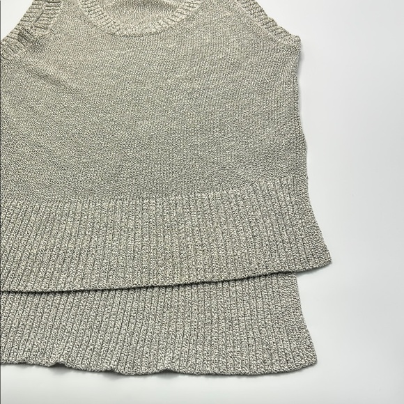 Banana Republic V-Neck Sweater Vest Small Gray Women's High Low Knit Relaxed Fit - Picture 5 of 15